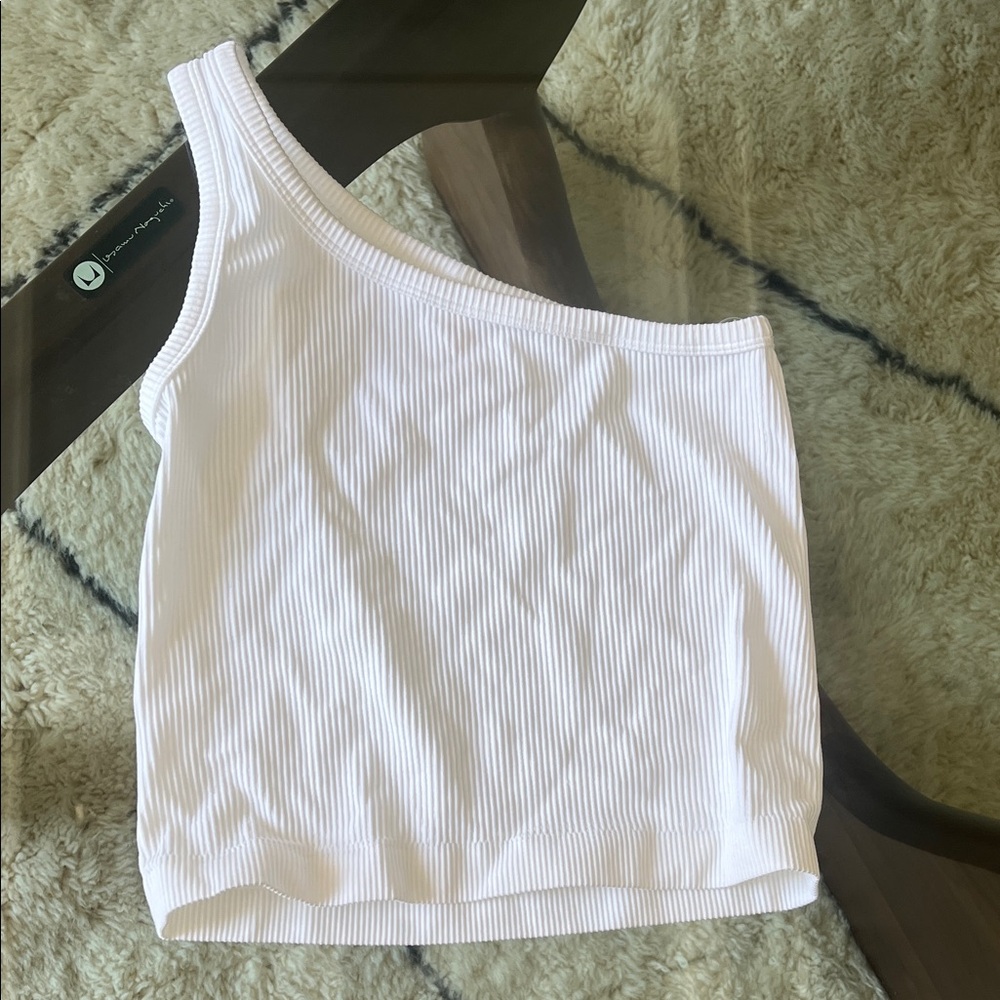 Woman’s One-Shoulder Tank Top - White